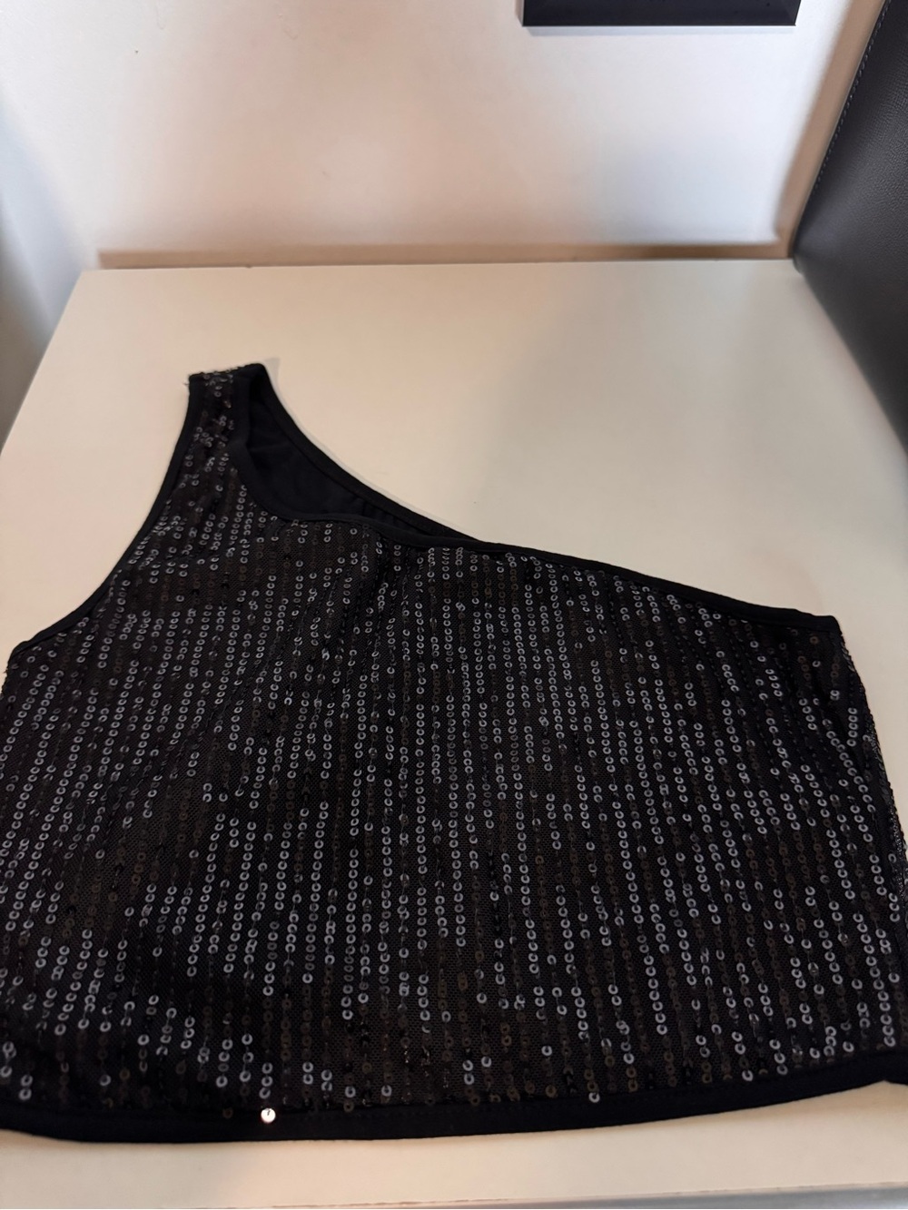 Black sequin crop top size-Small